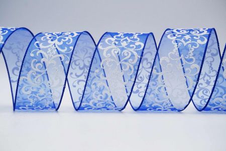 Ruban filaire transparent à motifs tourbillons pailletés_KF7351GC-4-151_bleu